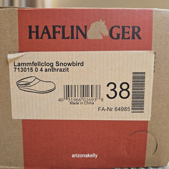 NIB Haflinger Snowbird Slippers Clogs 38 Grey Anthracite - Picture 8 of 9